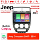 Android Autoradio für Jeep Compass 2007–2014 mit WiFi, NAVI, Bluetooth und USB