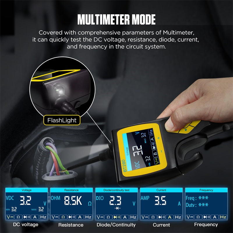AUTOOL BT280 Auto Elektrische Circuit-Tester mit Kraftstoff Injektor Tester Power Sonde Auto Scanner...