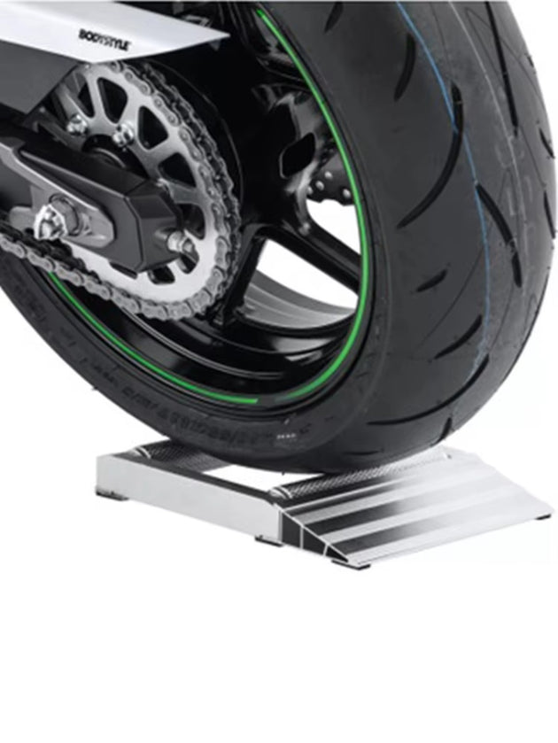 Motorrad Reifen reinigungs ständer Aluminium langlebige Rollen Rampen lift