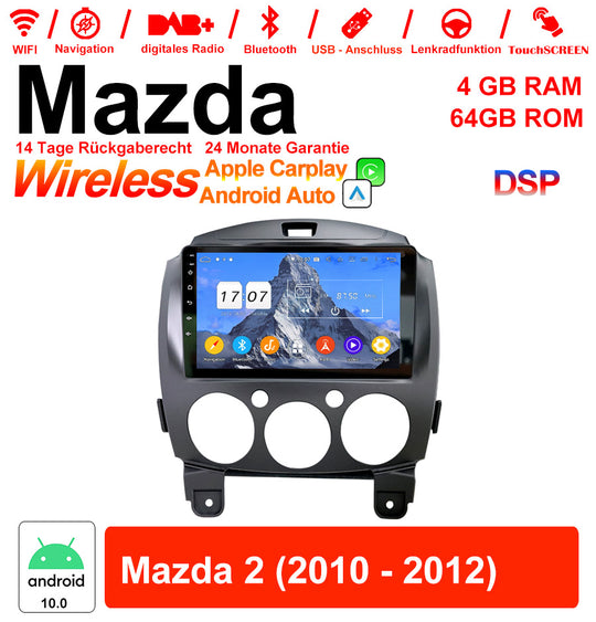 Android Autoradio für Mazda 2 2010-2012 mit Wireless CarPlay & Android Auto