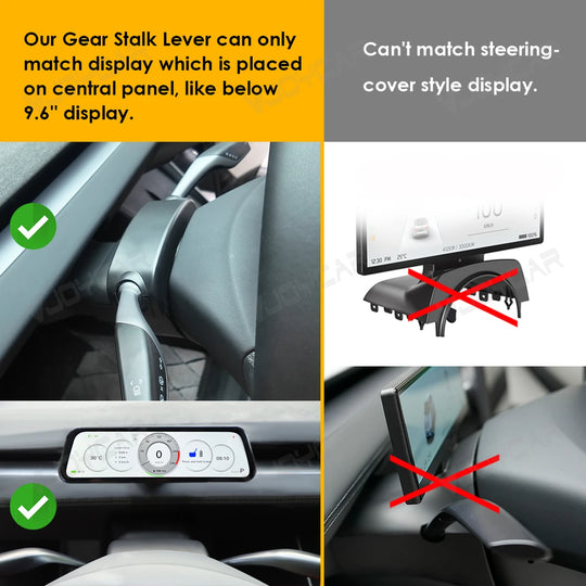 VJOYCAR Gen3-Schalthebel für Tesla Model 3, Highland-Drehstiele, Schalthebel, OEM-Stil, APP, individuelle Funktion