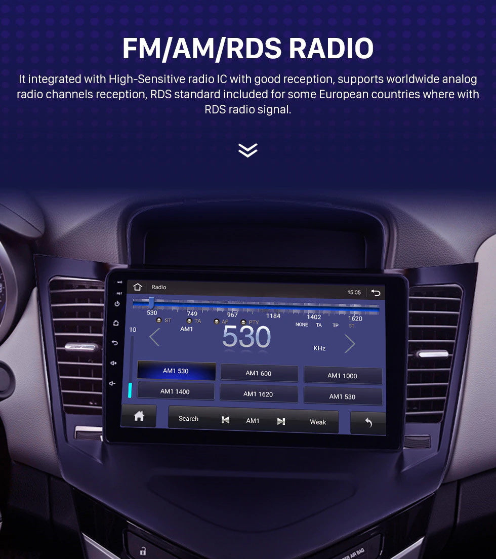 Android Autoradio für Chevrolet Cruze 2009-2014 mit Wireless CarPlay & Android Auto