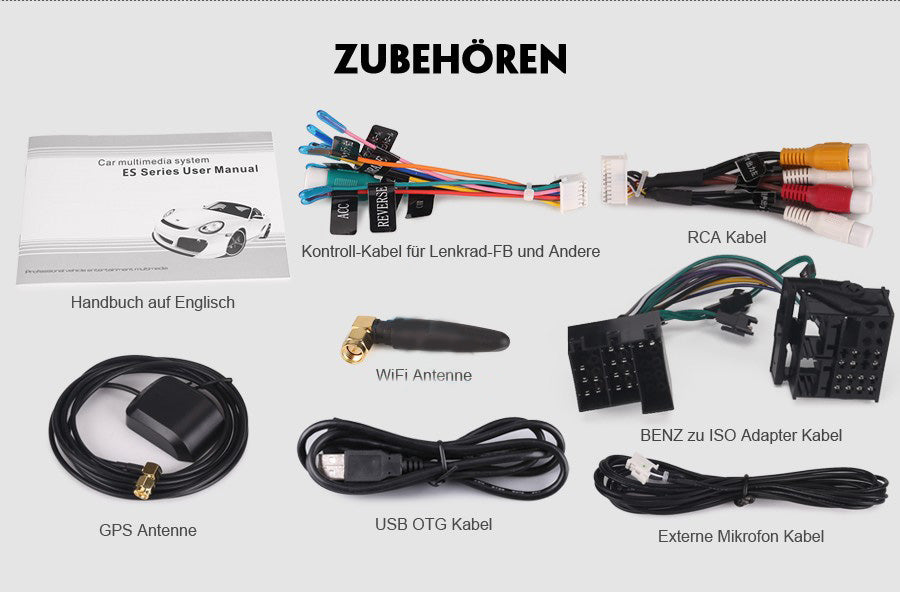 Android Autoradio für Mercedes Benz S-Klasse W220 1998-2005 mit Wireless CarPlay, Android Auto & DAB+