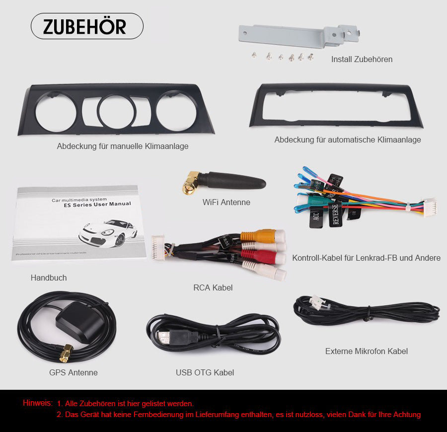 Android Autoradio für BMW 1er E81/E82/E88 2007-2014 mit Wireless CarPlay, Android Auto & DAB+