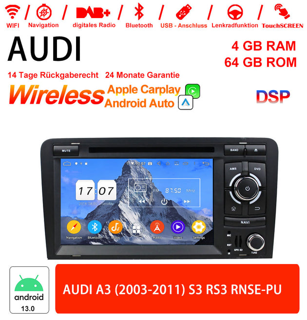 Android Autoradio für Audi A3 / S3 / RS3 (2003-2011) mit Wireless CarPlay & Android Auto