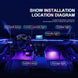 18 in 1 Led Auto Umgebungslichter 213 Farbe RGB Symphony Streamer Bluetooth Regenbogen Acryl Streifen Atmosphäre Lampe Kit 12V