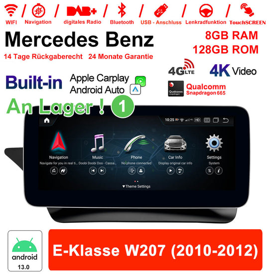 Android Autoradio für Mercedes Benz E-Klasse W207 2010-2012 mit Wireless CarPlay, Android Auto & DAB+