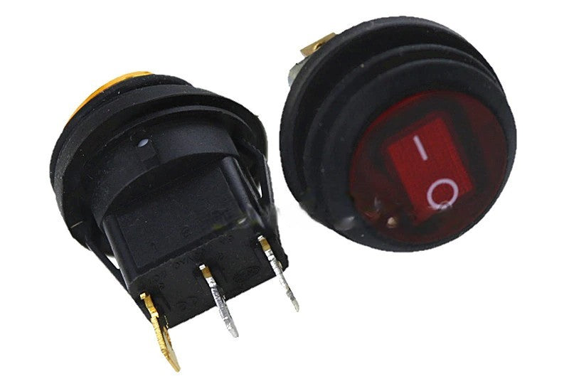 1 stücke Auf/Off 12V DC 25A 220V AC 6A Rocker Schalter IP65 Wasserdichte 3Pin SPST LED beleuchtet