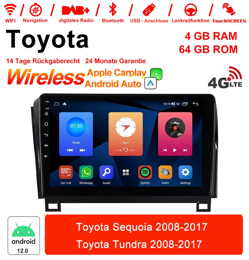 Android Autoradio für Toyota Sequoia / Tundra 2008-2017 mit Wireless CarPlay & Android Auto