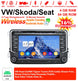 Android Autoradio für VW Golf, Passat, Touran, Tiguan, Polo, Sharan, Caddy, Multivan, Skoda Octavia, Fabia, Roomster, Yeti, SEAT Leon, Toledo, Altea (2003-2013) mit Wireless CarPlay & Android Auto