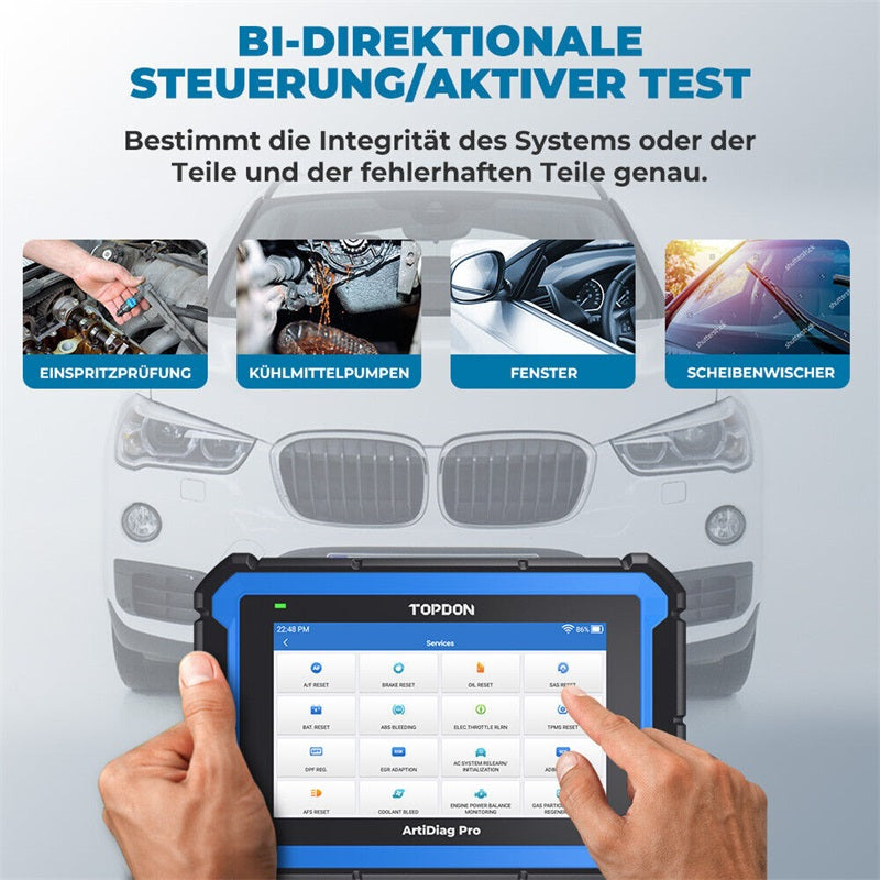 TOPDON ArtiDiag Pro OBD2 Diagnosegerät für Fahrzeugsysteme