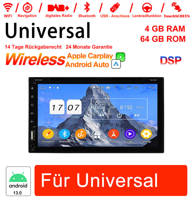 Android Autoradio für Universal mit DVD und CarPlay & Android Auto