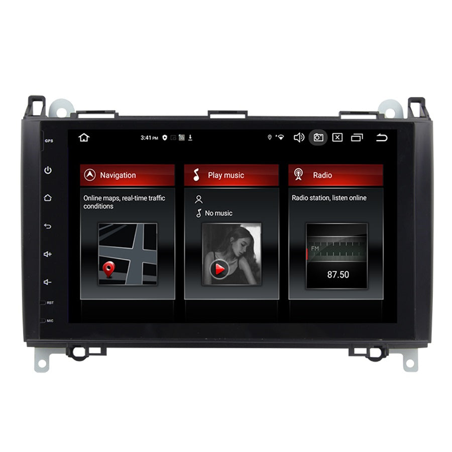 Android Autoradio für Mercedes Benz A-Klasse W169, B-Klasse W245 und Vito 2005-2012 mit Wireless CarPlay, Android Auto & DAB+