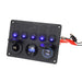 12/24V 5 Gang Blau Led Wippschalter Panel Dual USB Auto Boot Marine Rv Lkw Auf-off