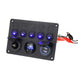 12/24V 5 Gang Blau Led Wippschalter Panel Dual USB Auto Boot Marine Rv Lkw Auf-off