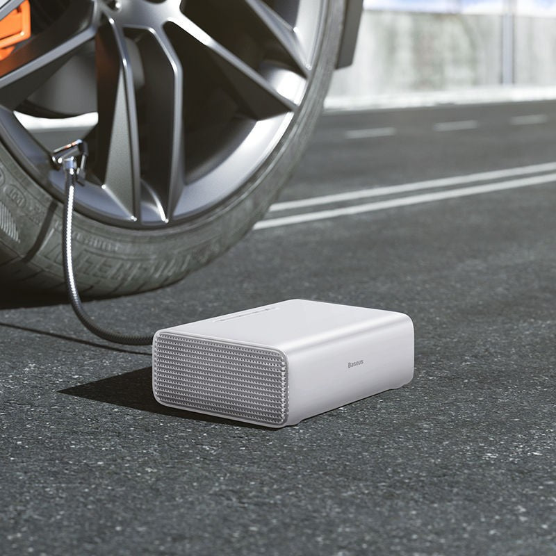 Baseus Intelligente Reifenfüller Auto Tragbare Luftkompressorpumpe DC 12 Volt Auto Reifen Luftpumpe für Auto mit LED-Leuchten