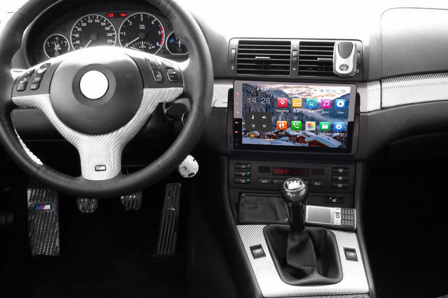Android Autoradio für BMW 3er E46 und M3 E46 1998-2006 mit Wireless CarPlay, Android Auto & DAB+