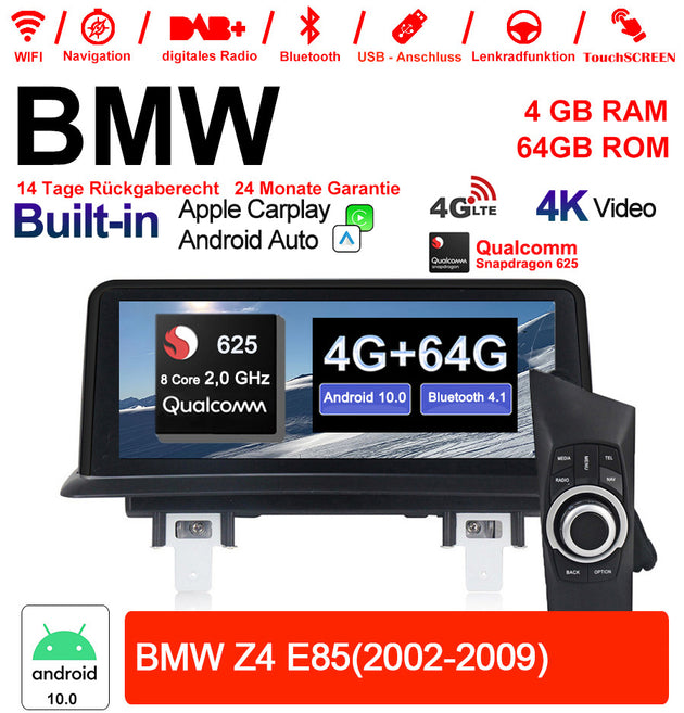 Android Autoradio für BMW Z4 E85 2002-2009 mit Wireless CarPlay, Android Auto & DAB+