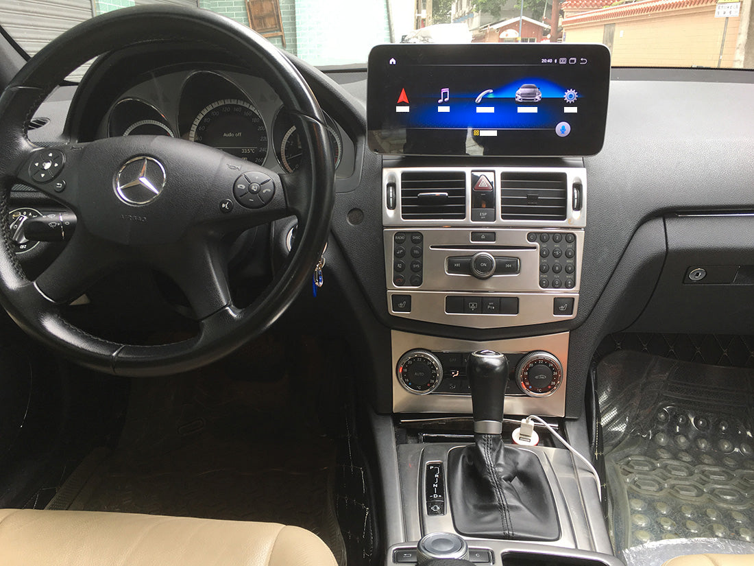 Android Autoradio für Mercedes Benz C-Klasse W204 2008-2010 mit Wireless CarPlay, Android Auto & DAB+