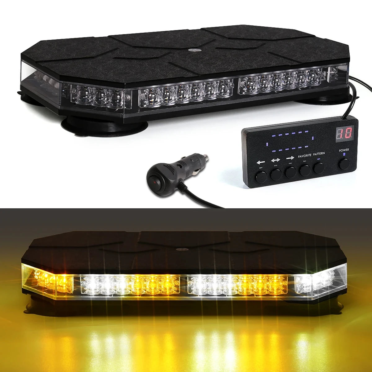 Auto-Warnleuchte, 42 LEDs, Dachoberteil, Strobe mit Controller für LKW, Krankenwagen, Schneepflug