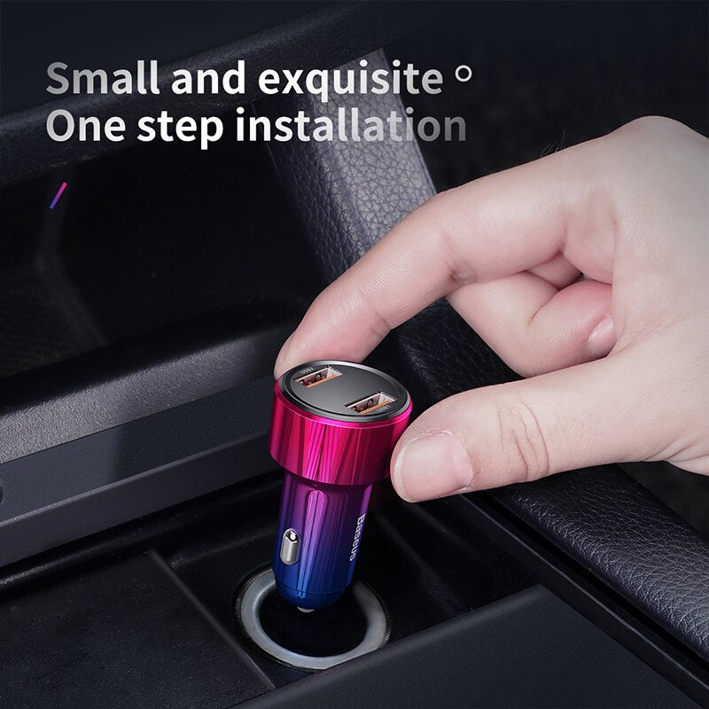 Baseus 45W Quick Charge 4,0 3,0 USB Auto Ladegerät Aufzurüsten SCP QC4.0 QC3.0 Schnelle PD USB C Auto Telefon Ladegerät