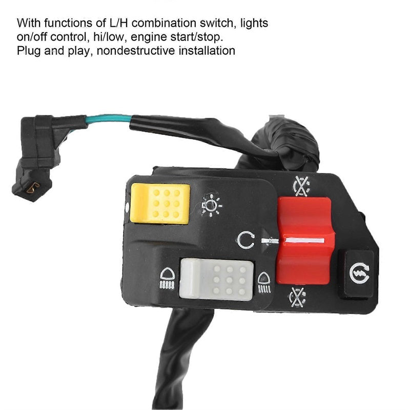 Lenkerschalter Licht Hallo Low Control Motor Start Stop Ersatz für Honda TRX300EX SPORTRAX 99-04