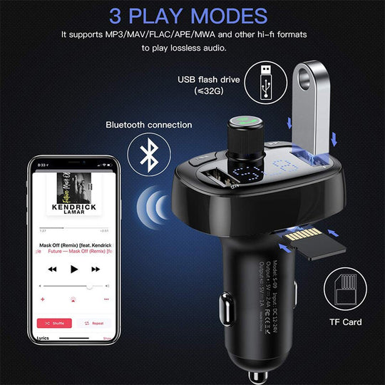 Baseus Auto Ladegerät FM Transmitter Aux Modulator Bluetooth Car Audio MP3 Player 3.4A Schnelle Dual USB Handy Ladegerät