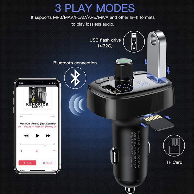 Baseus Auto Ladegerät FM Transmitter Aux Modulator Bluetooth Car Audio MP3 Player 3.4A Schnelle Dual USB Handy Ladegerät