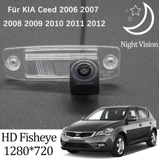 HD 1280×720 Fischauge-Rückfahrkamera für Kia Ceed (ED) 2006–2012