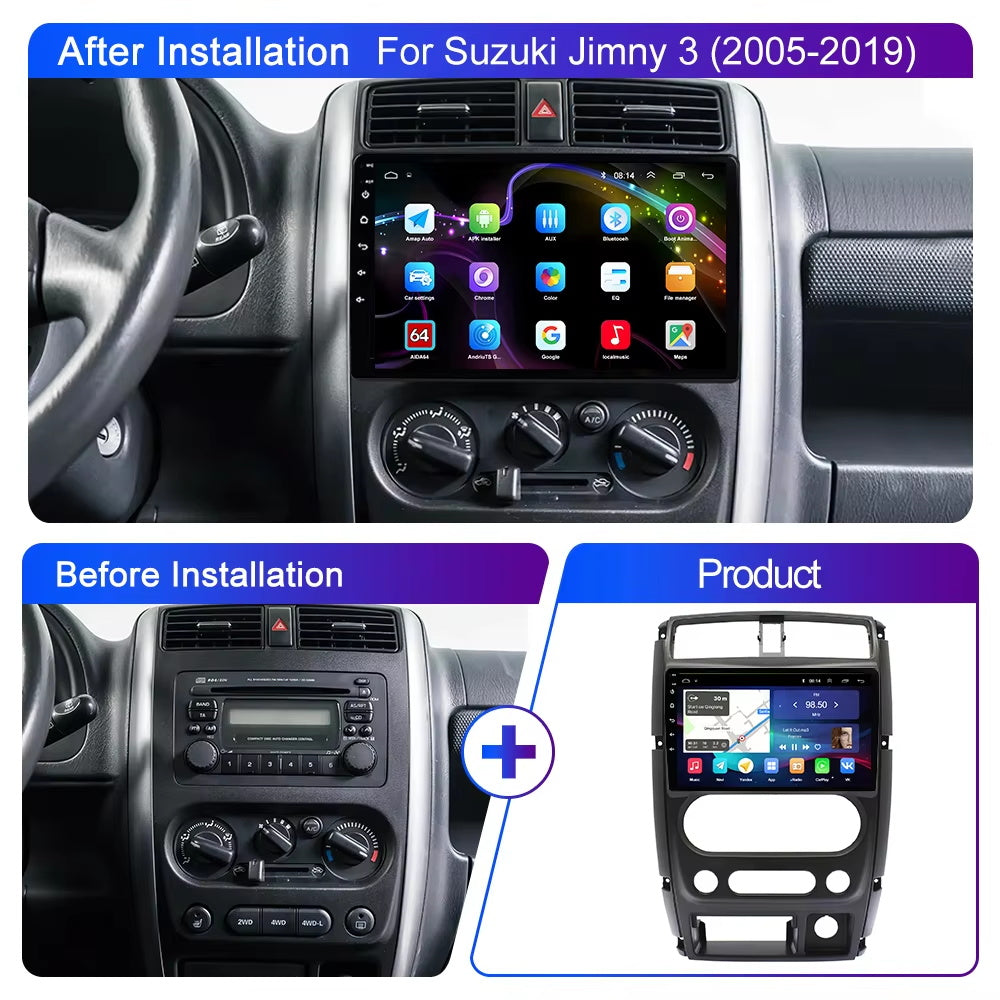 Android Autoradio für Suzuki Jimny 2005-2019 mit Wireless CarPlay & Android Auto