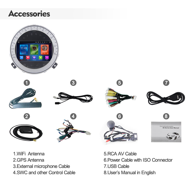 Android Autoradio für BMW MINI 2006-2013 mit Wireless CarPlay, Android Auto & DAB+