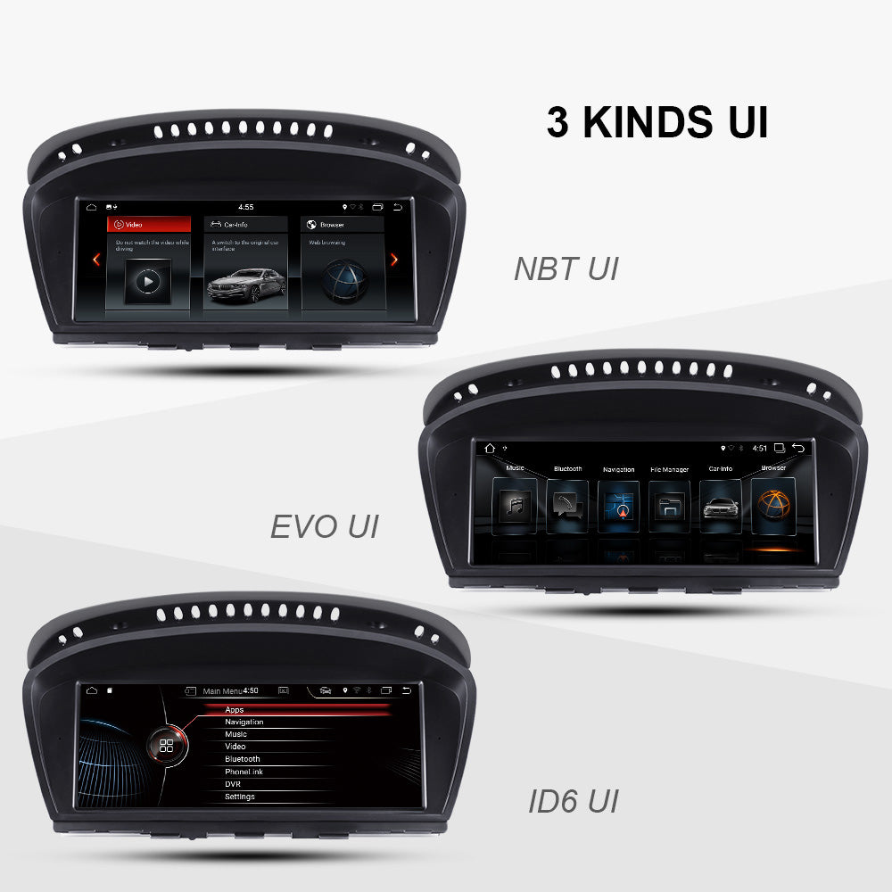 Android Autoradio für BMW 5er E60/E61/E63/E64 und 3er E90/E91/E92 2005-2012 mit Wireless CarPlay, Android Auto & DAB+