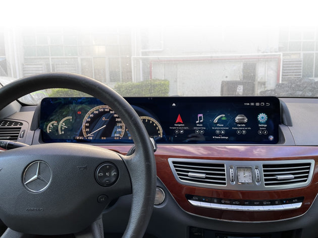 Android Autoradio für Mercedes Benz S-Klasse W221 2006-2013 mit Wireless CarPlay, Android Auto & DAB+