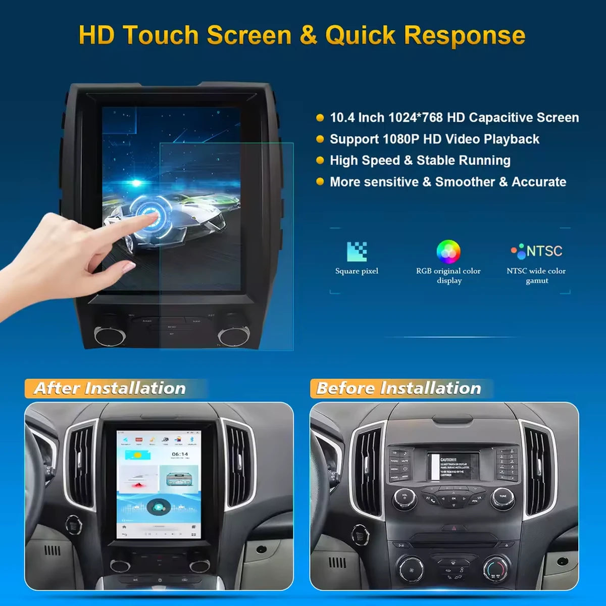 Android Autoradio für Ford Galaxy und Ford Edge ab 2015 mit Wireless CarPlay & Android Auto