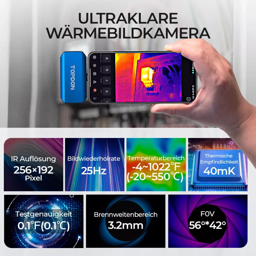 TOPDON TC001 Plus Wärmebildkamera