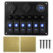 12V 24V 6 Tasten Auto Schalttafel 15a Sicherung Marine Leistungs schalter Voltmeter Tester Licht umschalten USB Ladegeräte 3,0 Auto Splitter