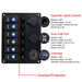 12V 24V 6 Tasten Auto Schalttafel 15a Sicherung Marine Leistungs schalter Voltmeter Tester Licht umschalten USB Ladegeräte 3,0 Auto Splitter