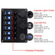 12V 24V 6 Tasten Auto Schalttafel 15a Sicherung Marine Leistungs schalter Voltmeter Tester Licht umschalten USB Ladegeräte 3,0 Auto Splitter