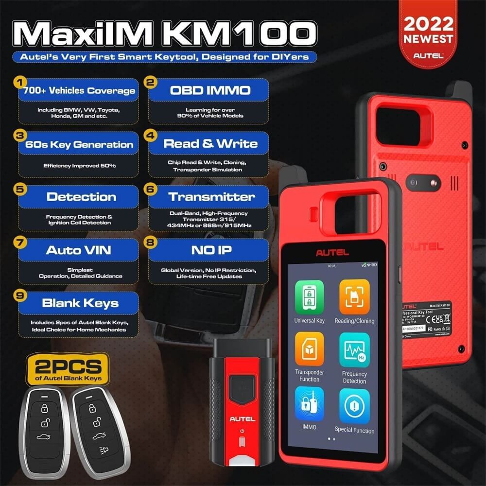 Autel KM100E IMMO- und Schlüsselprogrammiergerät