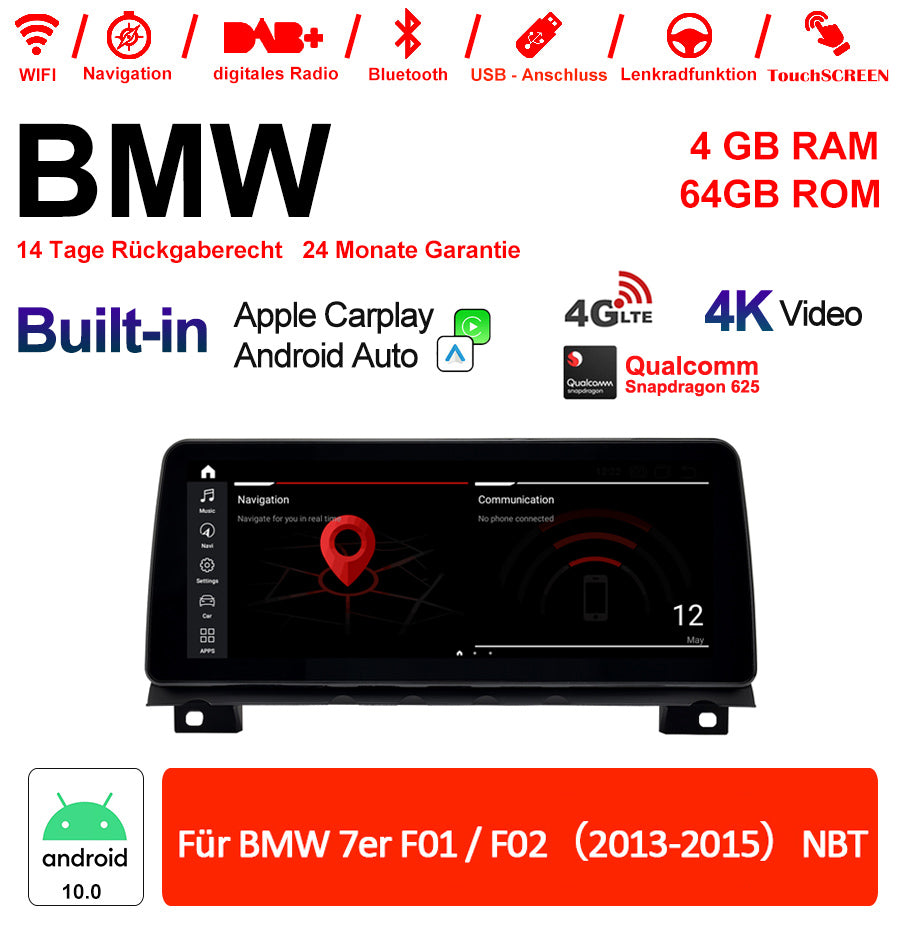 Android Autoradio für BMW 7er F01/F02 2013-2015 mit Wireless CarPlay, Android Auto & DAB+