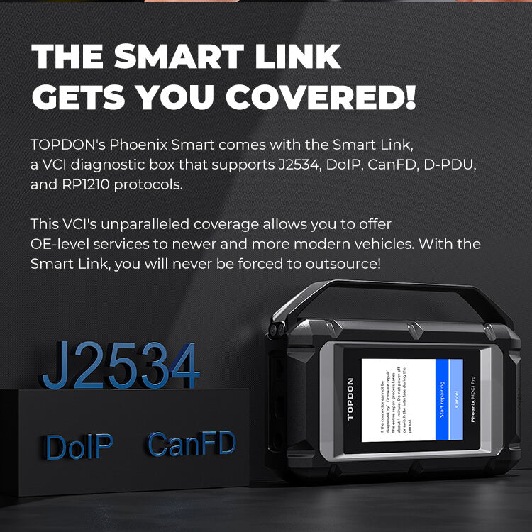 TOPDON Phoenix Smart OBD2 Diagnosegerät für Fahrzeugsysteme