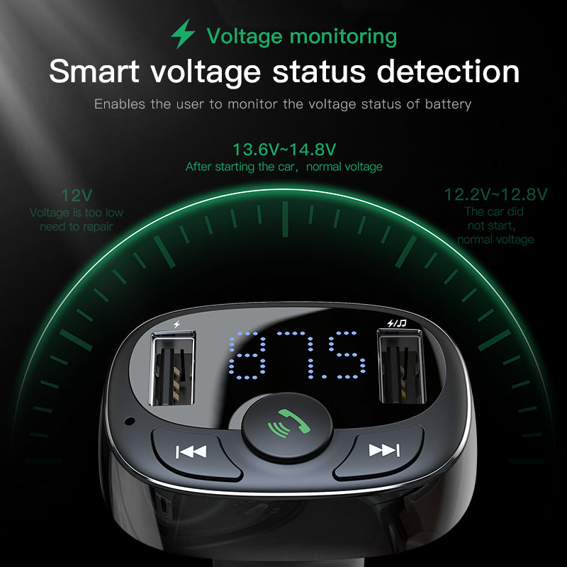Baseus Auto Ladegerät Handy Freisprechen FM Transmitter Bluetooth Car Kit