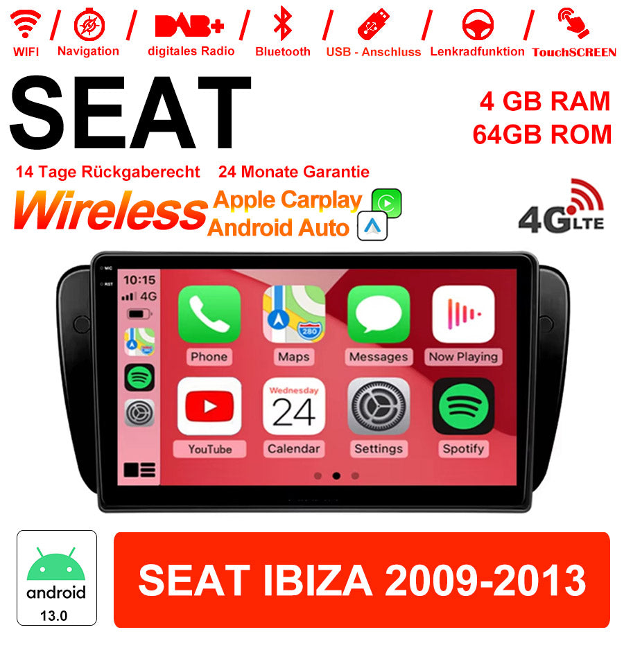 Android Autoradio für SEAT Ibiza 2009-2013 mit Wireless CarPlay & Android Auto