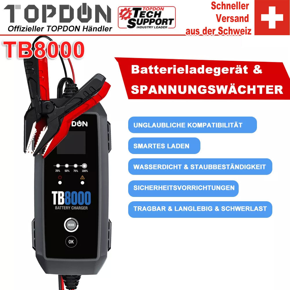 TOPDON TB8000 Batterie- und Ladegerät