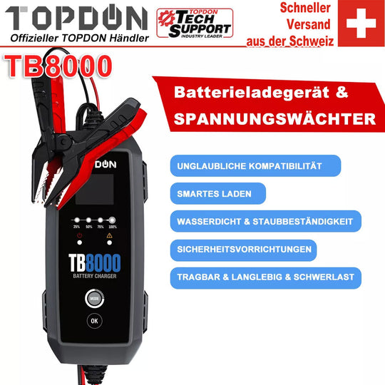 TOPDON TB8000 Batterie- und Ladegerät