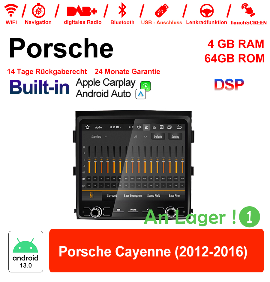 Android Autoradio für Porsche Cayenne 2012-2016 mit Wireless CarPlay & Android Auto