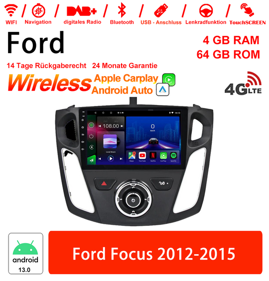 Android Autoradio für Ford Focus 2012-2015 mit Wireless CarPlay & Android Auto