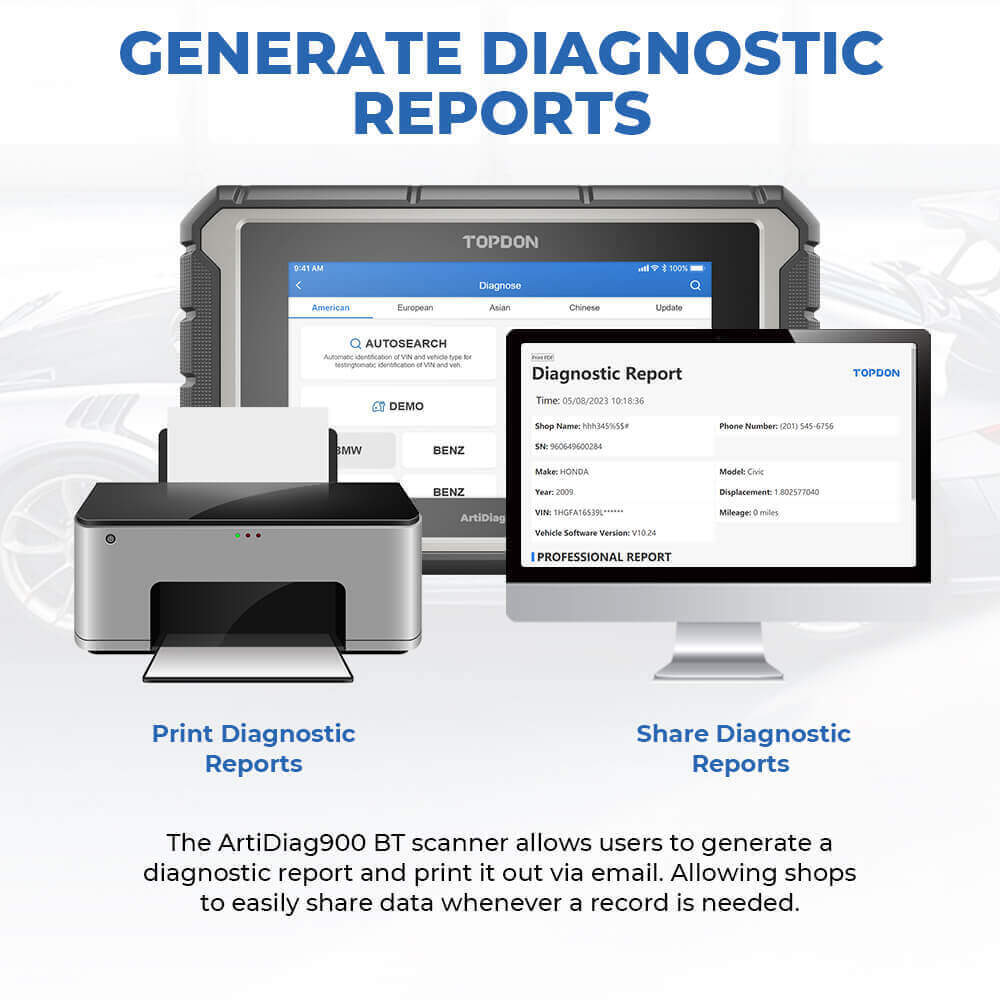 TOPDON Artidiag900BT OBD2 Diagnosegerät für Fahrzeugsysteme