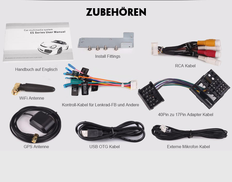 Android Autoradio für BMW 5er E39, X5 E53 und M5 E39 1996-2007 mit Wireless CarPlay, Android Auto & DAB+
