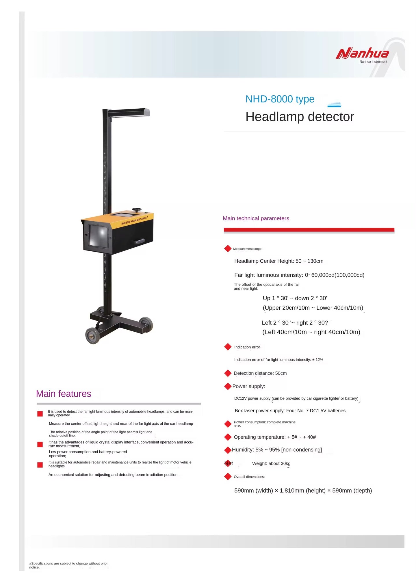 Scheinwerfer-Einstellgerät, automatische Scheinwerfereinstellung, Fern- und Nahlichttester